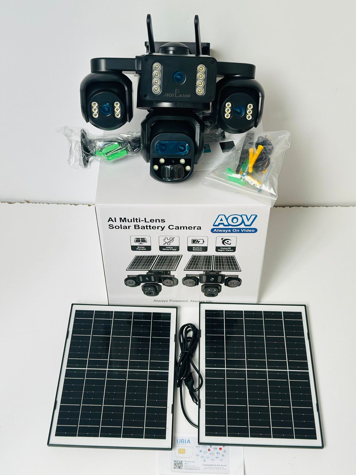 🟢Solar Camera with 4G SIM Card and Triple Lens Two solar panel 🟢