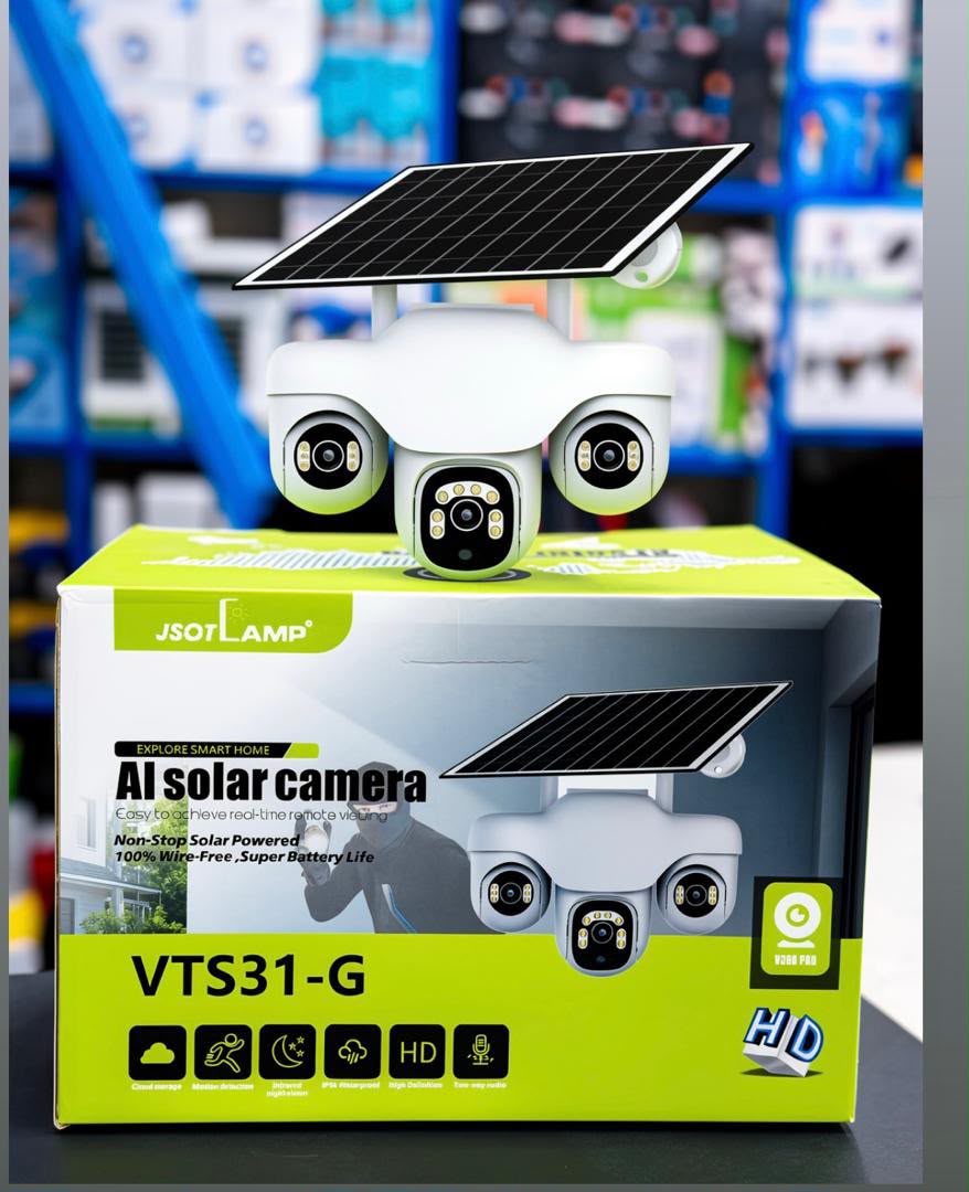🔥JsotLamp🔥 *🔥3Lens Ai solar camera 4g simcard 360°pantilt monitoring
