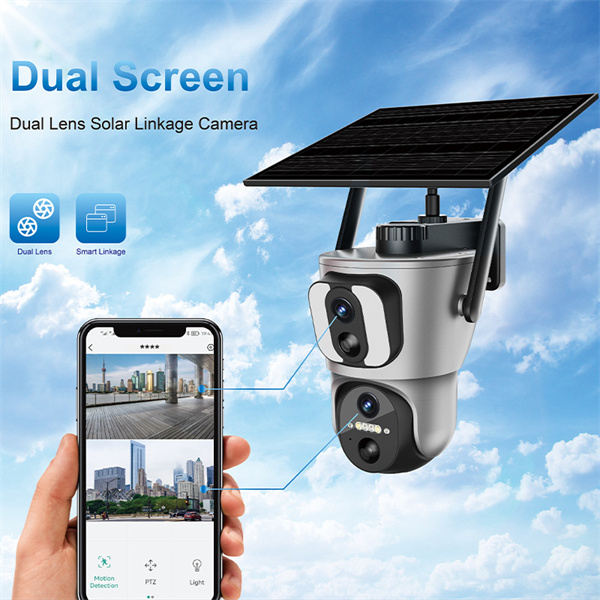 4G Ubox 4mp dual lens solar with siren