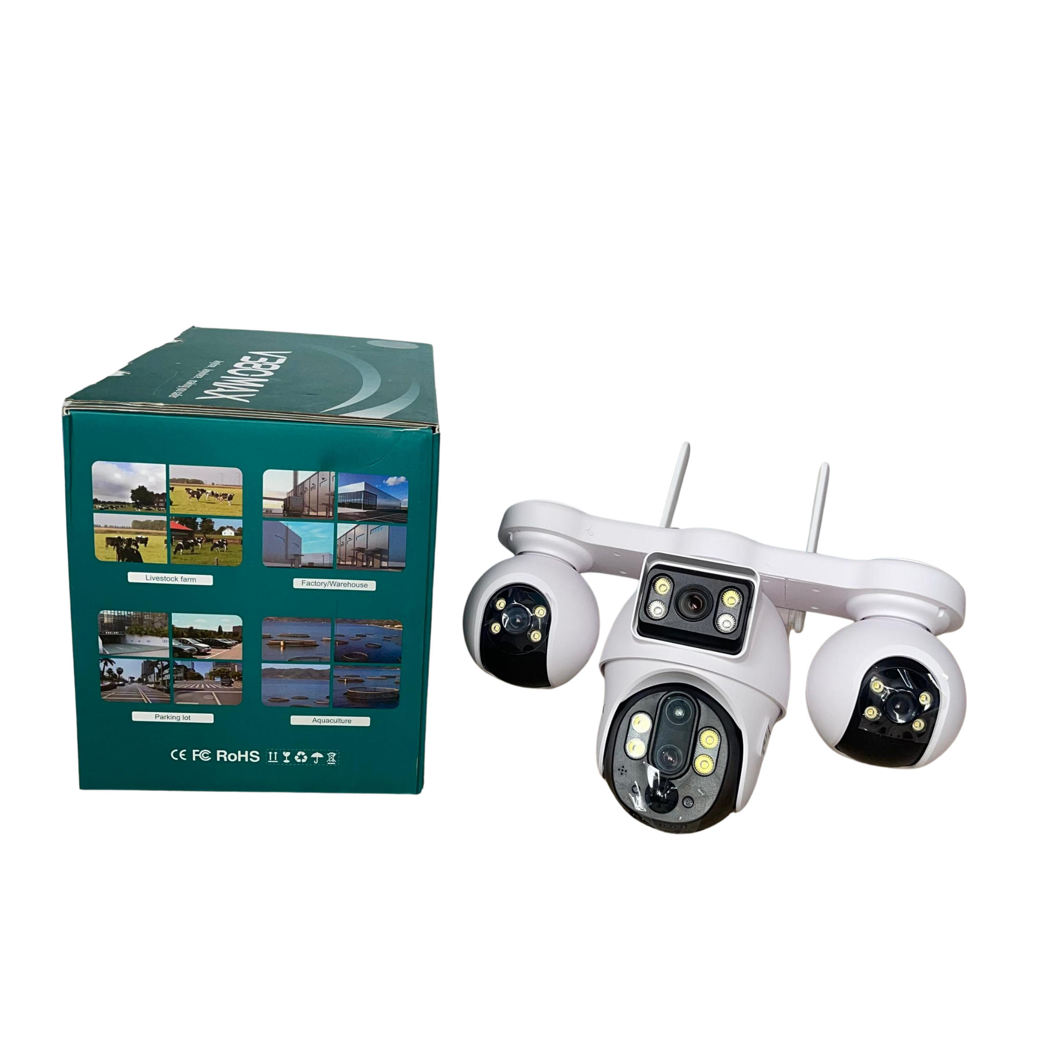 V380 Max BP19 Solar 4-Lens Security Camera